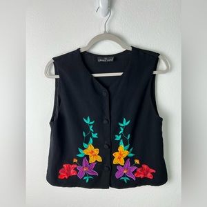 Carole Little Embroidered Vest Top